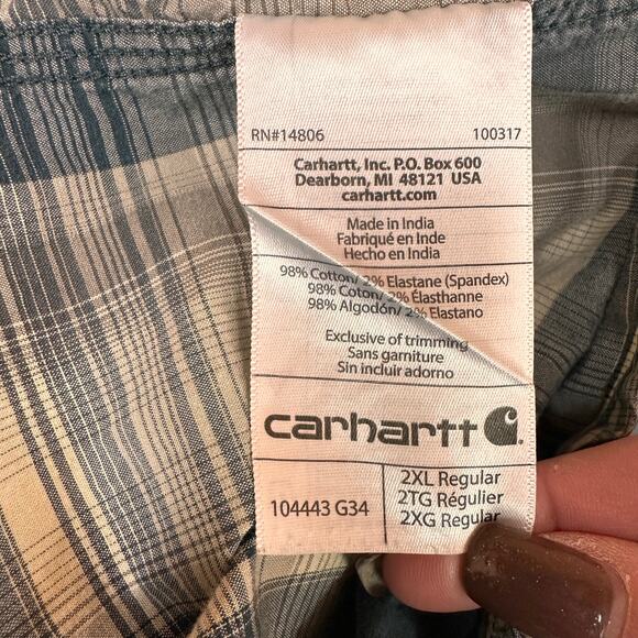 Carhartt Men's Rugged Flex Relaxed Fit Button Up Shirt Size 2XL - Picture 5 of 6